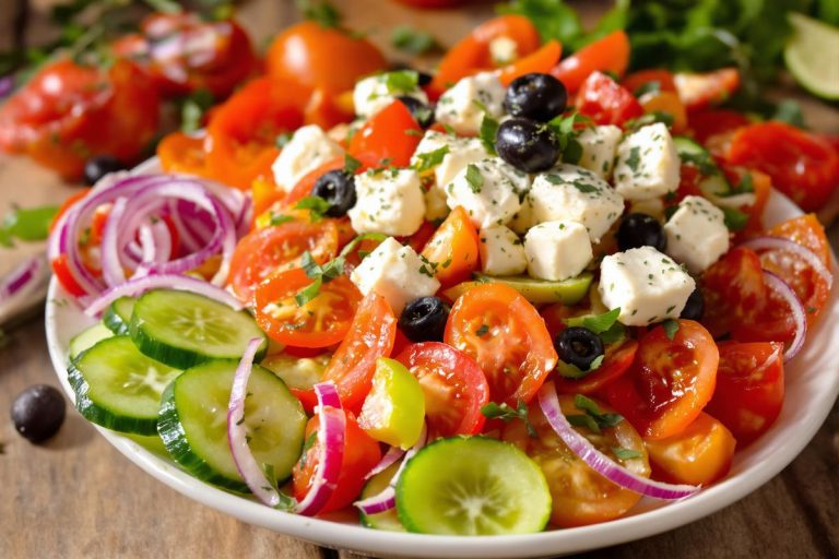 Salade grecque crétoise : tomates, concombre, feta, origan.jpg